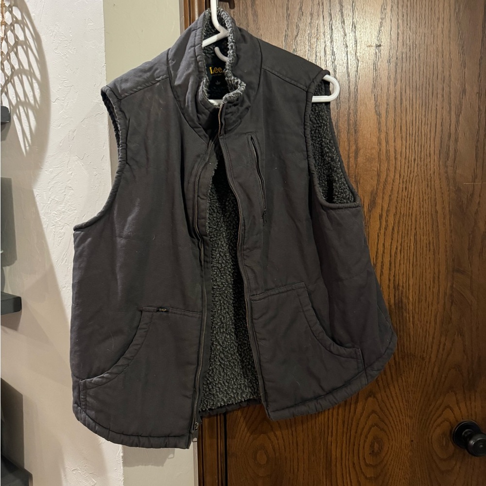 Lee charcoal gray vest